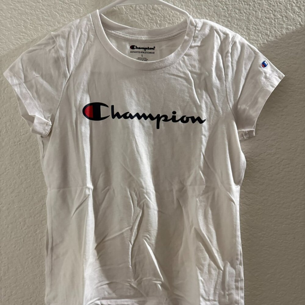 Champion T-shirt women white size L